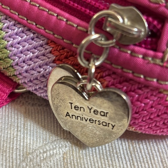 The Sak Barrel Bag Summer Colors Knit Woven Shoulder 10 Year Anniversary - Picture 6 of 13